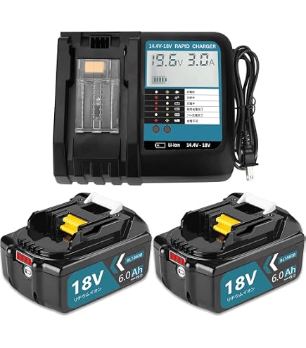 Amazon.co.jp: VANKO 互換 マキタ 18v バッテリー 充電器セット Amazon.co.jp: VANKO 互換 マキタ 18v バッテリー 充電器セット