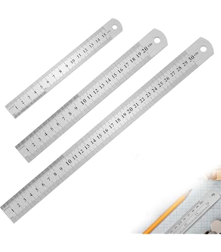 Amazon.co.jp: 直尺 定規 ステンレス 20cm アルミ直尺 メモリが