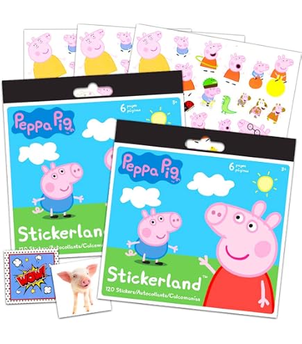 Peppa Pig Desert Cactus Sticker Pack - 19 Premium Vinyl Decals, Made In USA, For Laptop & Water Bottle
