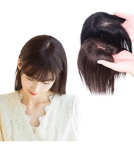 Amazon.co.jp: YOYO 部分ウィッグ 通気 人毛100％ 透気性 前髪 カツラ