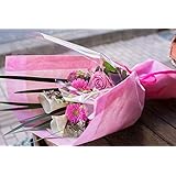 [秦野市の花屋 フローリストせきど] デザイナーおまかせ 生花の花束 ワンサイドブーケ Mサイズ (ピンク) (総理大臣賞受賞デザイナー監修/ラッピングしてお届け/花束/花/生花/ギフト/プレゼント/誕生日/結婚記念日/成人式/お祝い)