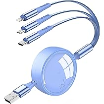 Amazon.co.jp: 充電ケーブル 3in1 巻き取り式 コード 3A急速充電