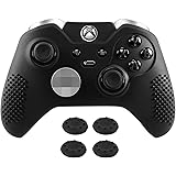 ATiC XBOX Elite エリート コントローラー ゲームパッド 専用カバー ワイヤレス 保護ケース 耐衝撃 軽量 ソフト シリコンケース 操作性 滑り止め設計 Black