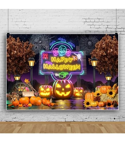 Amazon | Kate 3x2m ハロウィン 背景布 撮影用 背景シート 風船 満月