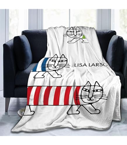 Amazon｜ブランケット リサラーソン 毛布 大判 ひざ掛け 多機能