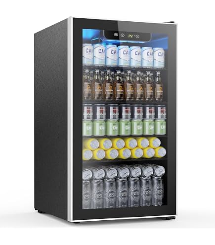 Amazon | 118L飲料用冷蔵庫クーラー、ミニバーキャビネット自立型超