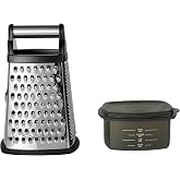 KitchenAid KN300OSOBA Gourmet Stainless Steel Box Grater, Black Small