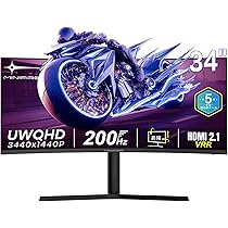Amazon.co.jp: Minifire 34インチ ゲーミングモニター 200Hz 曲面