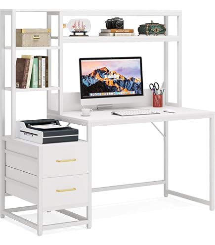 Tribesignsシェルフデスク 幅120cm Amazon | Tribesigns シェルフデスク パソコンデスク 収納ラック 幅