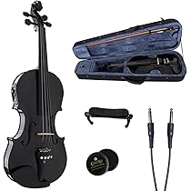 Cecilio 4/4 サイレントバイオリン エレキバイオリン Amazon.com: Cecilio Solid Wood Electric/Silent Violin with