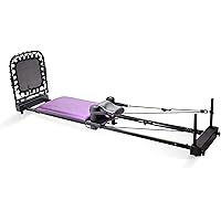 AeroPilates Reformer Plus 379 - Pilates Reformer Workout Machine for Home Gym - Cardio Fitness Rebounder - Up to 300 lbs Weig
