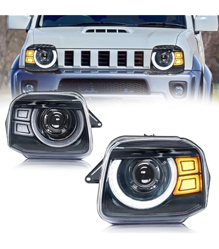 ジムニーシエラ JB74W 純正 LED ヘッドライト左右　新車外し　欠けあり Amazon | JB64W ジムニー/JB74W シエラ 純正タイプLEDヘッドライト