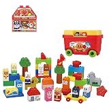 [バンダイ(BANDAI)] Blocklabo ブロックラボ アンパンマン はじめてのブロックワゴン(特典:2024年冬 アンパンマンクリスマスブロック) 対象年齢 1.5才以上