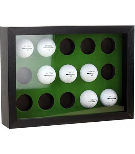 Amazon | Memorywuu ゴルフボールディスプレイケース 壁マウント 20