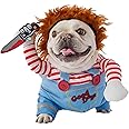 Pet Deadly Doll Dog Costume, Cute Dog Cosplay Halloween Christmas Funny Costume Dog Clothes Party Costume for Small Medium an