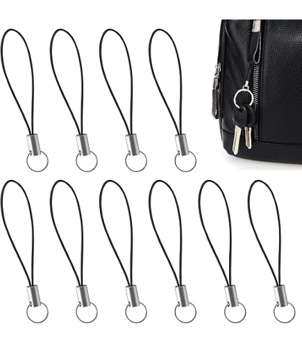 Amazon | wumio カニカン付き ストラップ 10本セット ブラック