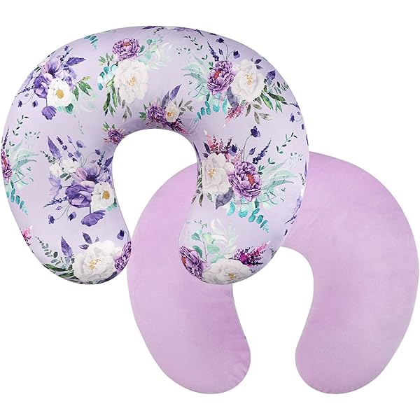 ALVABABY 2 Pack Pillow Cover Soft And Comfortable For Breastfeeding Moms Soft Fabric Fits Snug On Infant Nursing Pillows To Mothers While Breast Feeding 2UBZTW18
