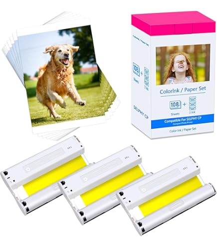 Amazon.co.jp: KCMYTONER Canon Selphy CP1500 CP1300 インクと用紙