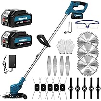 2025最新式⭐️電動 草刈り機 充電式 軽量 バッテリー2個付き コードレス pupubashop_tool-01