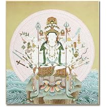 手描き 張大千 観音図 仏画 宣紙掛軸 四尺中堂 Amazon｜仏画色紙 千手観音｜仏間・神道用掛軸・表装 オンライン通販