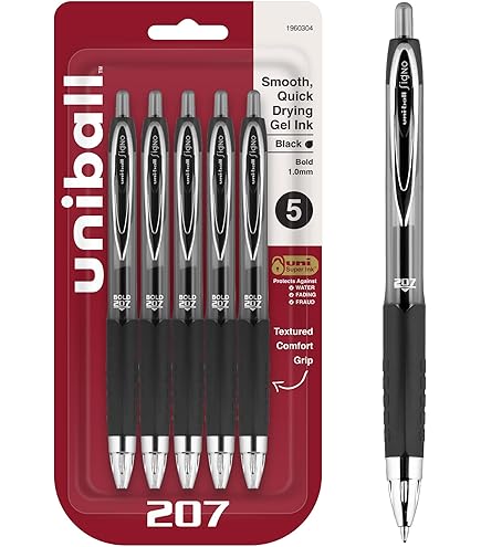Amazon | Uni-Ball Signo 207 1.0mm 6 | ジェルインクボールペン