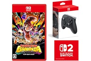 ドンキーコング バナンザ -Switch2 ＆【任天堂純正品】Nintendo Switch 2 Proコントローラー 【Amazon.co.jp限定】特典 Nintendo Switch 2 ロゴデザイン マイクロファイバークロス 同梱