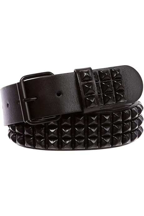 Chrome Skull Black Elastic Waist Belt 