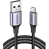 UGREEN Micro USB ケーブル 急速充電 Android ケーブル 高速データ転送 ナイロン編組み 10000回+の曲折テストSharp Aquos/Sony XperiaAsus/Galaxy 多機種対応 充電コード android ス