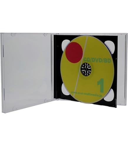 Amazon.co.jp: CDケース 日本製17mm厚2枚収納DUOケース クリア 3個 CD