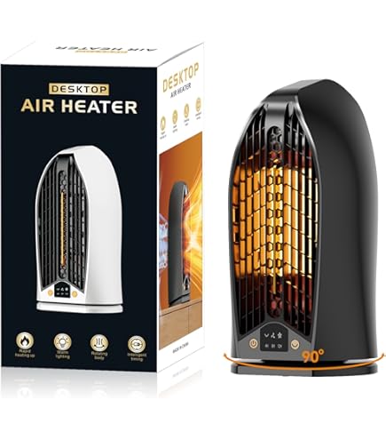 Amazon | セラミックヒーター 小型 電気ストーブ 1200W PTC 省エネ 1秒