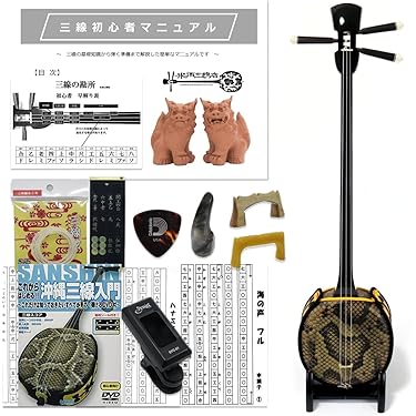 【付属品多数】三線 沖縄三線 琉球 伝統楽器 弦楽器 和楽器 楽器 入門教本 楽天市場】【初心者入門用・豪華三線セット】沖縄三線21点セット