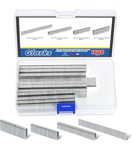 Glarks 2000-Pack 18-Gauge Narrow Crown Staples – 3/4" Galvanized For Electric & Pneumatic Staplers