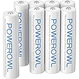 Powerowl単4形充電式ニッケル水素電池8個セット 大容量 自然放電抑制 環境保護 電池収納（1000mAh、約1200回循環使用可能）