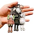 ASPLOU キーホルダー KAWS バッグチャーム 可愛い キーチャーム キーリング ハンドストラップ レディース メンズ キーチェーン ホルダー バッグ アクセサリー 車 鍵 キーホルダー バッグ飾り かわいい プレゼント マルチカラー