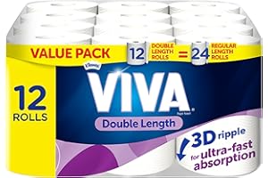 VIVA Paper Towel Double Length Paper Towels 12 Count