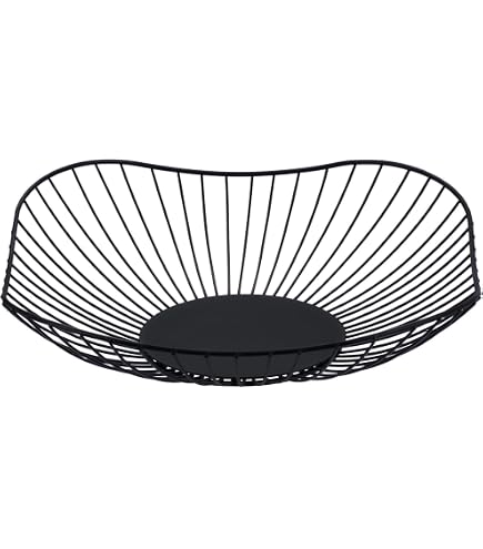 Hinmay Retro Iron Storage Basket – Handcrafted Fruit Bowl, Vintage Style, 2 Sizes (M Shown)