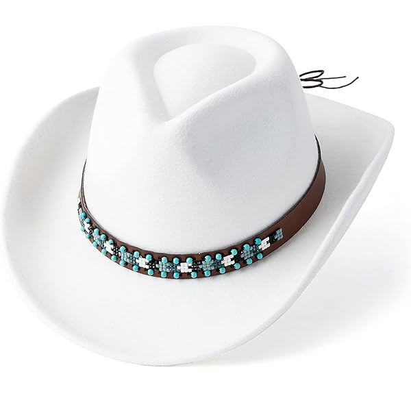 thumbnail image 2 of YeeHeen Straw Cowboy Hat For Women & Men - Western Wide Brim Sun Hat With Gemstone Detail 2 of 9
