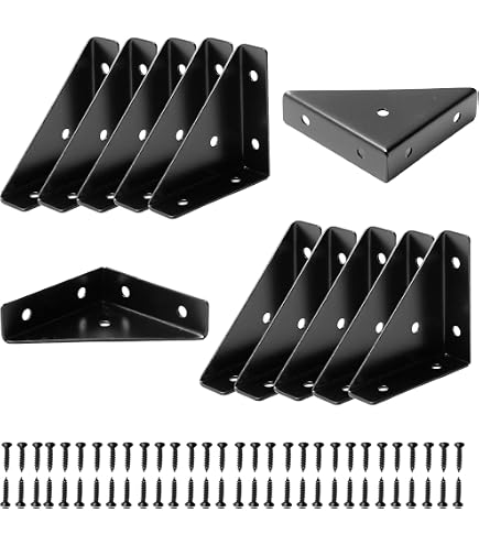 Heavy Duty Corner Brace Brackets - 2 Pack Metal Gusset For Bed Frame & Furniture