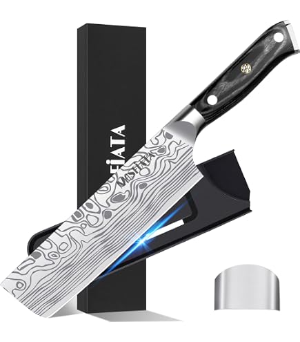 Amazon｜Sunnecko 菜切り包丁 ダマスカス包丁 180mm 73層 VG-10 野菜