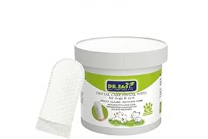 DR.EASY Breath Freshener Dental Finger Wipes 80ct for Dog & Cat, Help Wipe Away Plaque&Tartar, No Added Harsh Chemicals No Brush Formula