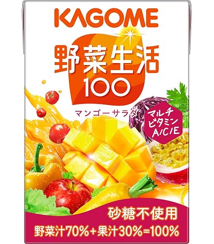 Amazon.co.jp: カゴメ 野菜生活100 ベリーサラダ マンゴー100ml紙