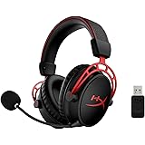 ハイパーエックス(HyperX) HyperX Cloud Alpha ワイヤレスゲーミングヘッドセット 300時間のバッテリー駆動 DTSオーディオ レッド PC/Switch 4P5D4AA