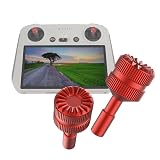 Kimyoaee Fro DJI RC リモコン 対応 ジョイスティック親指Mini 3 Pro/Air 3 ドローン ドローンリモコンアクセサリー用 リモートコントロールサムロッカー アルミ合金製 - 赤