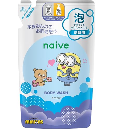 Amazon | ナイーブ 泡 ボディソープ ミニオン コラボデザイン (桃の葉