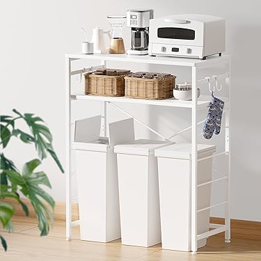 頑丈オープンキッチン棚 食器・炊飯器置き ランドリー兼用 Amazon.co