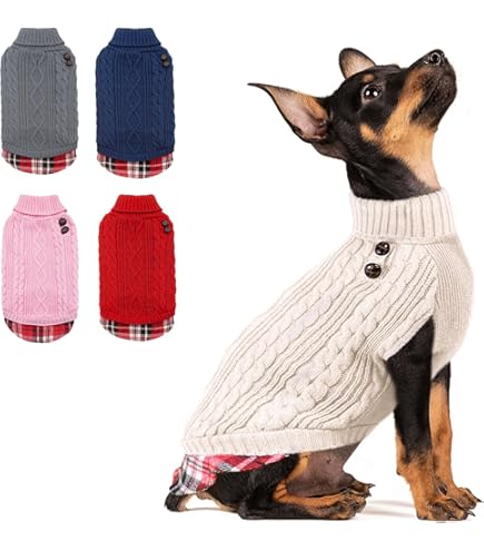 Amazon | kyeese 犬 服 冬 セーター いぬのふく ドッグウェア ニット