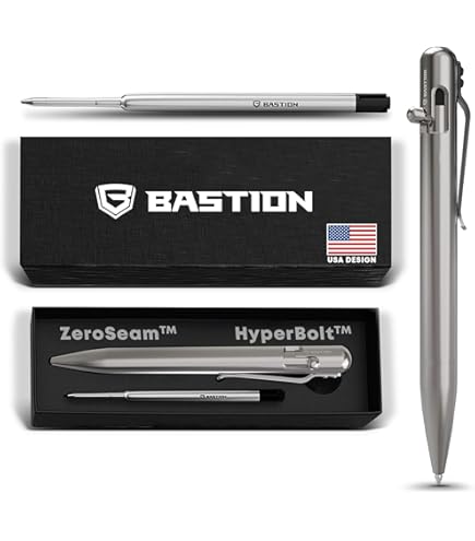 BASTION® ラグジュアリースリムボルトアクションペン- チタン Amazon | BASTION® ラグジュアリースリムボルトアクションペン