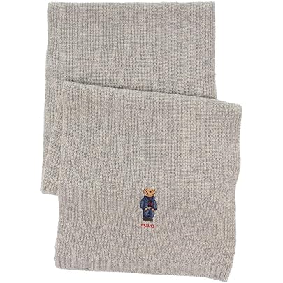 Amazon.co.jp: [ポロラルフローレン]マフラー グレー メンズ