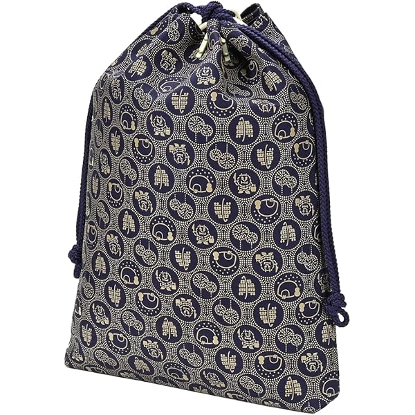 Amazon.co.jp: [印傳屋] 印伝 合切袋 巾着袋 マチ付 正絹紐 鹿革 紫地