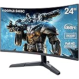 KOORUI ゲーミングモニター 24インチモニター フルHD 165Hz 湾曲/カーブ型 PCモニター 液晶ディスプレイ FreeSync G-SYNC互換 DPx1/HDMIx2/ブルーライトカート/VESA対応/ゲームモード（FPS/RPG）/